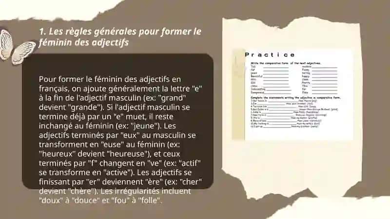La formation du féminin des adjectifs en français 3