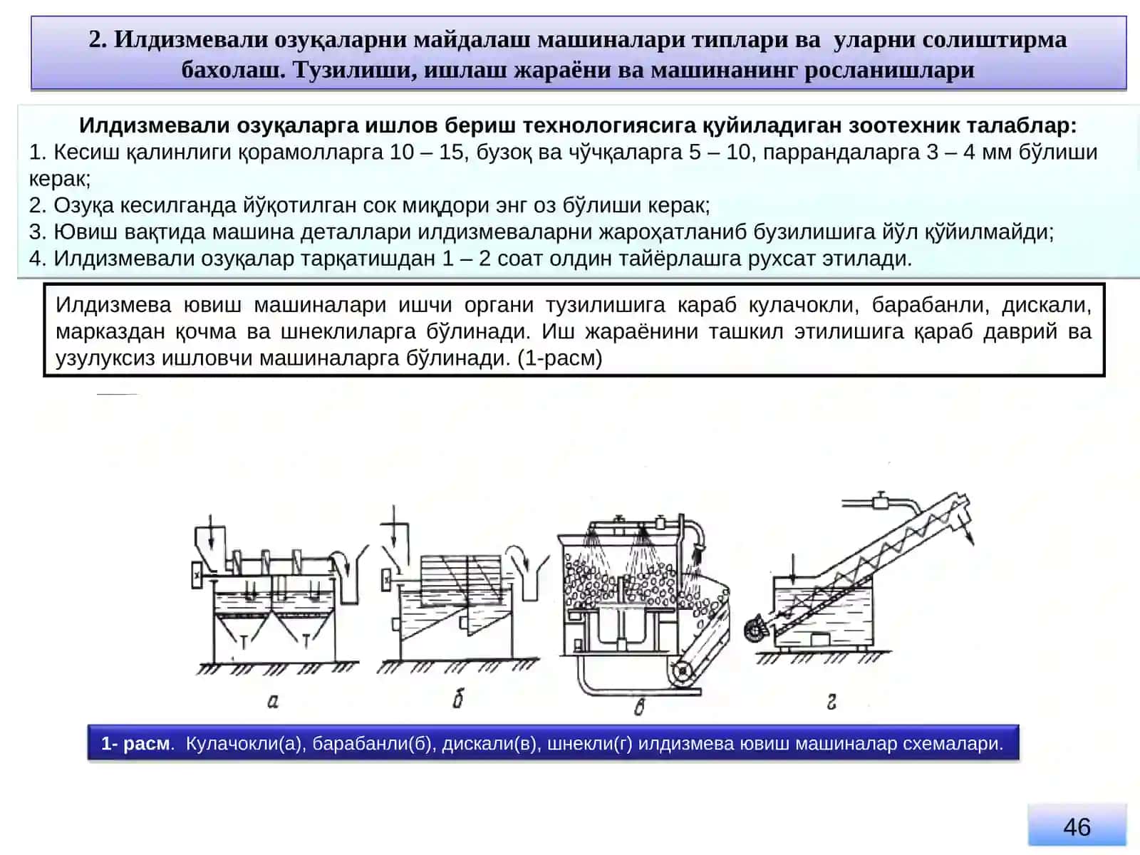 ПОЯЛИ, ИЛДИЗМЕВАЛАРНИ ВА ДОНЛИ ОЗУҚАЛАРНИ МАЙДАЛАШ МАШИНАЛАРИНИНГ ЭЛЕКТР ТИЗИМЛАРИ 3