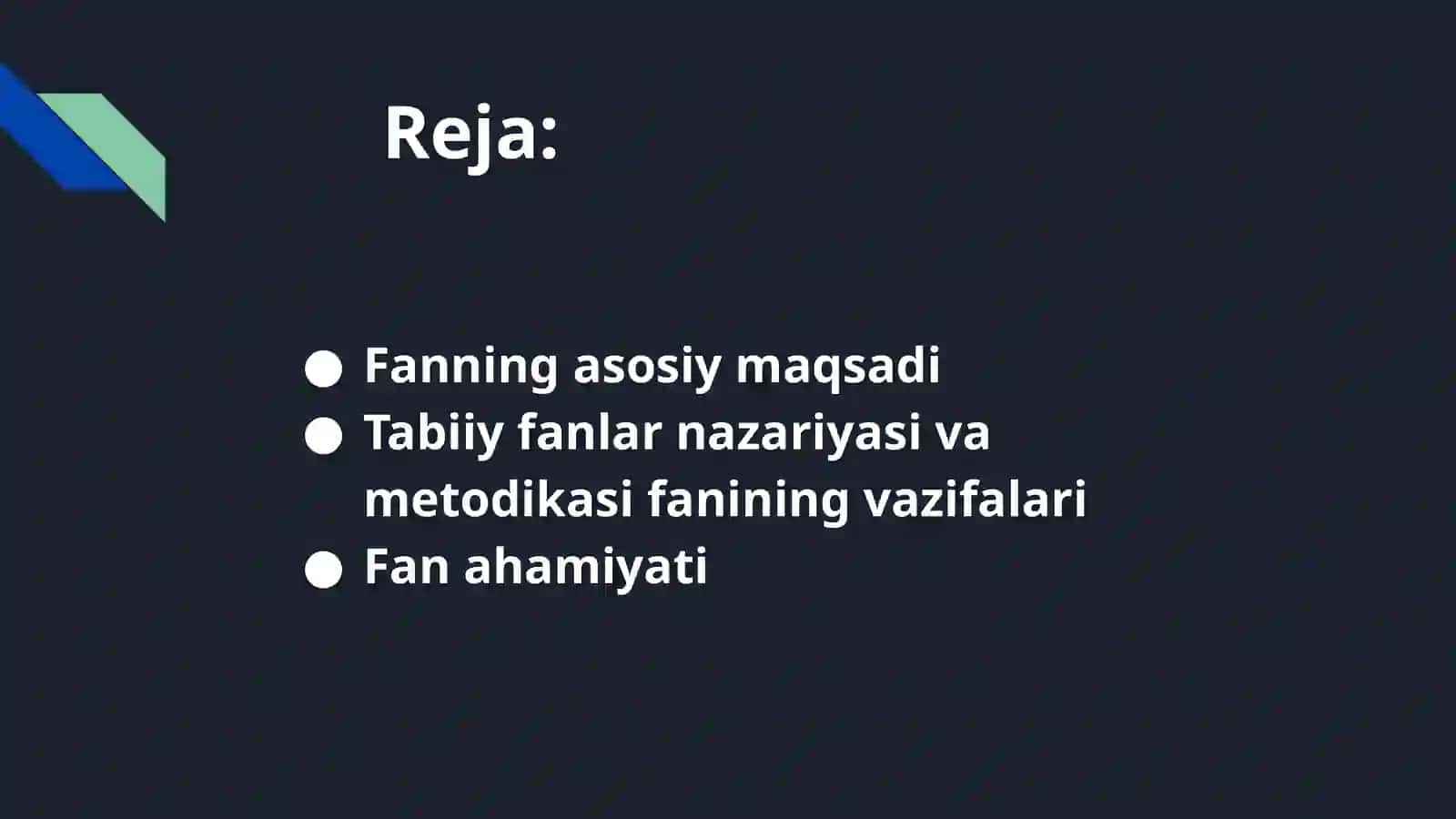 Tabiiy fanlar nazariyasi va metodikasi fanining asosiy maqsadi vazifalari 3