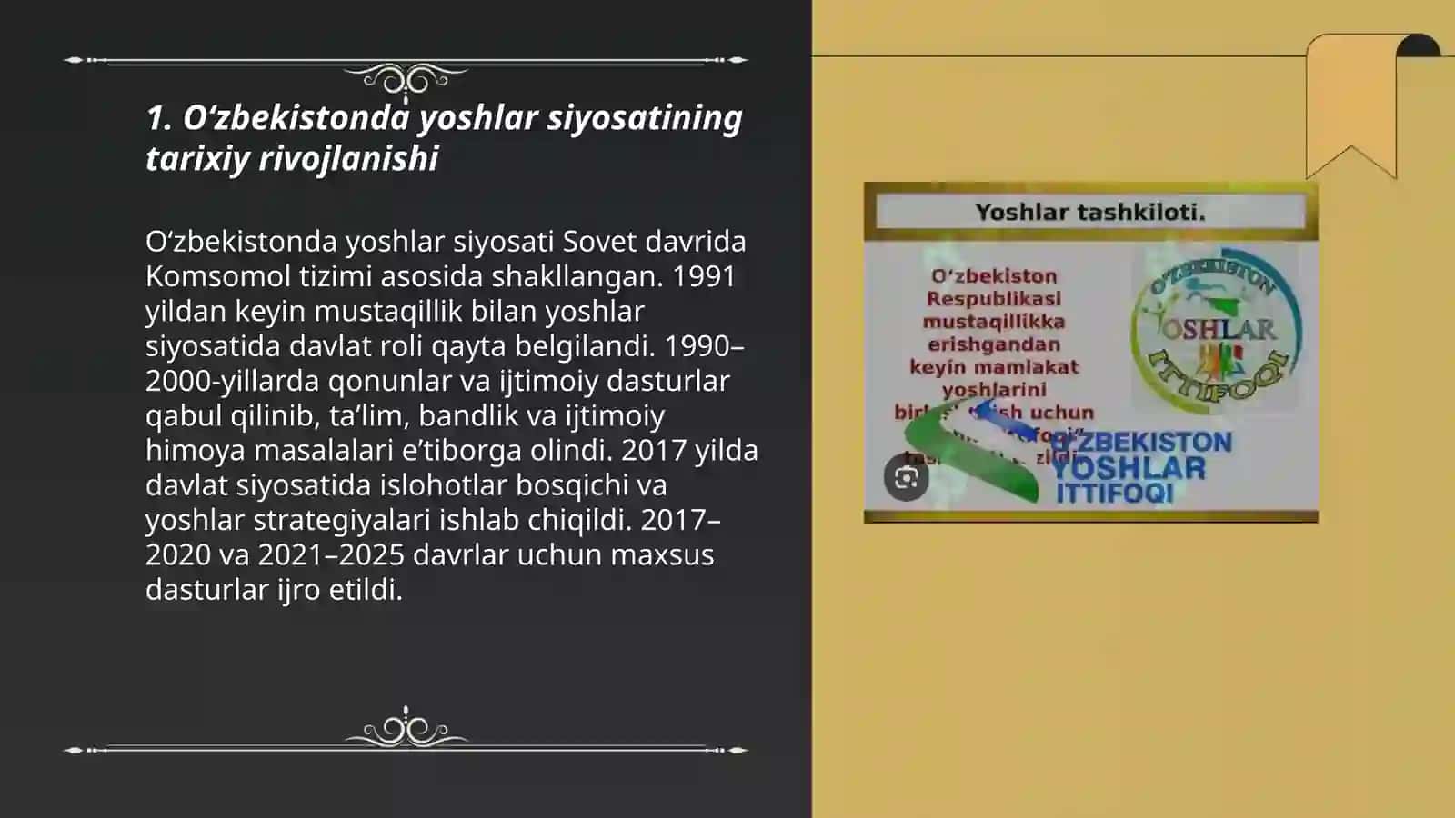 Oʻzbekistonda yoshlarga oid davlat siyosati 3