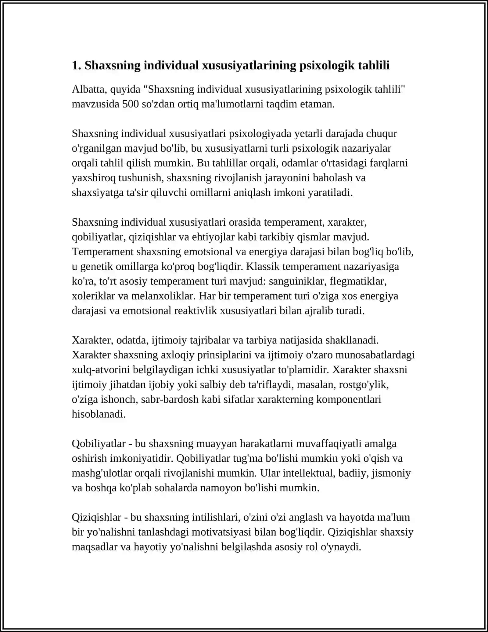 SHAXSNING INDIVIDUAL XUSUSIYATLARI. TARBIYASI "QIYIN"BOLALAR PSIXOLOGIYASI 3