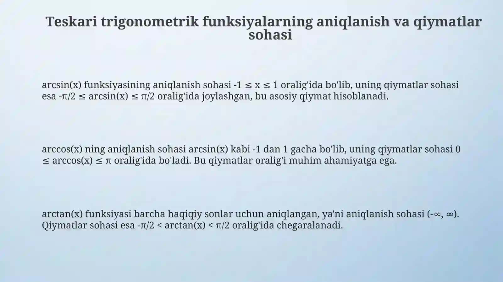 Teskaritrigonometrikfunksiyalar 3