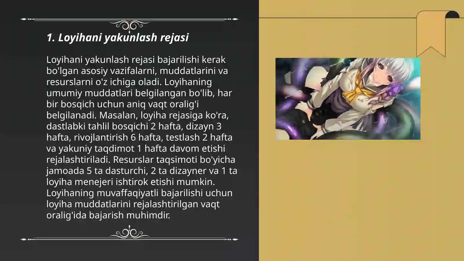 Loyihani yakunlash 3