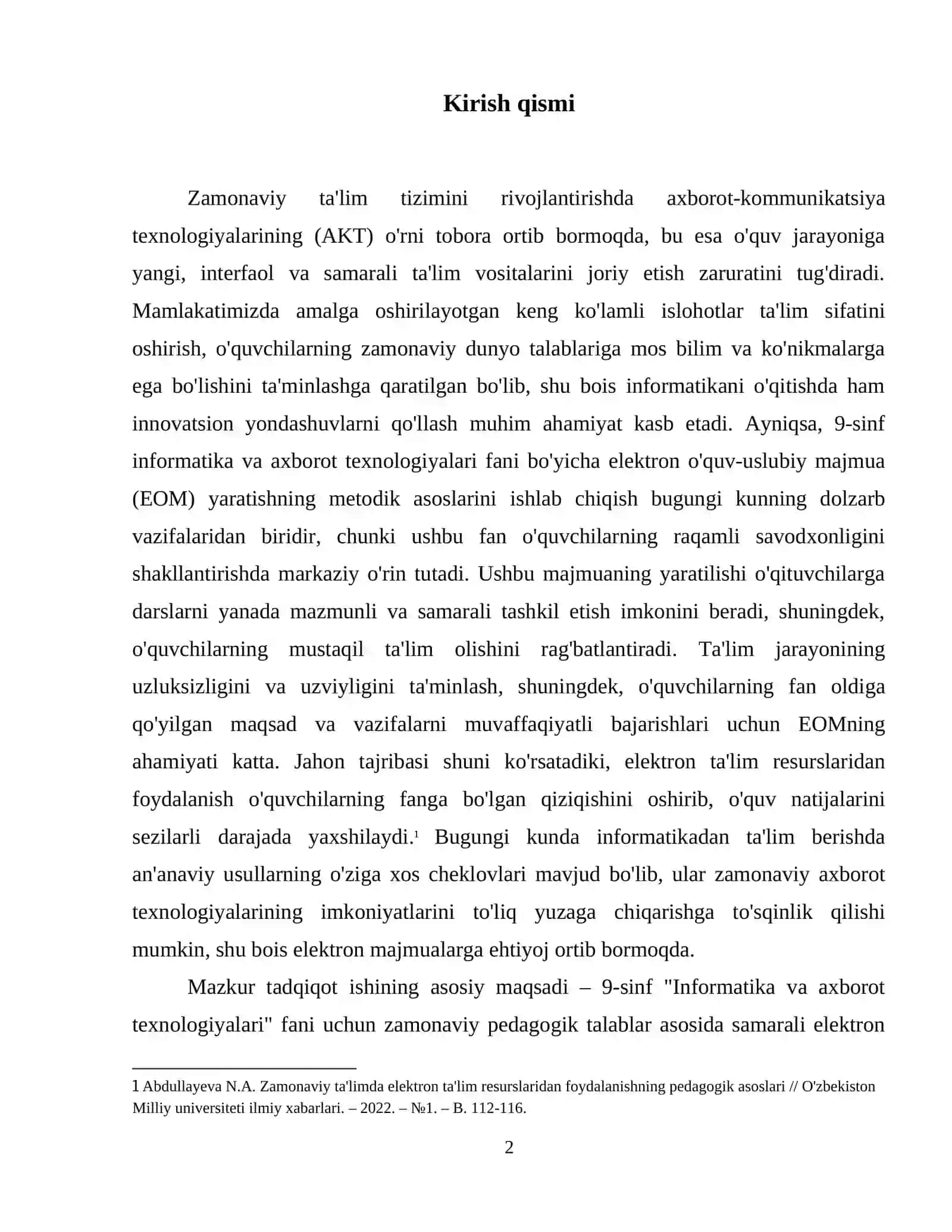 9-sinf Informatika va axborot texnologiyalari fanidan elektron o'quv-uslubiy majmua yaratish metodikasi. 3