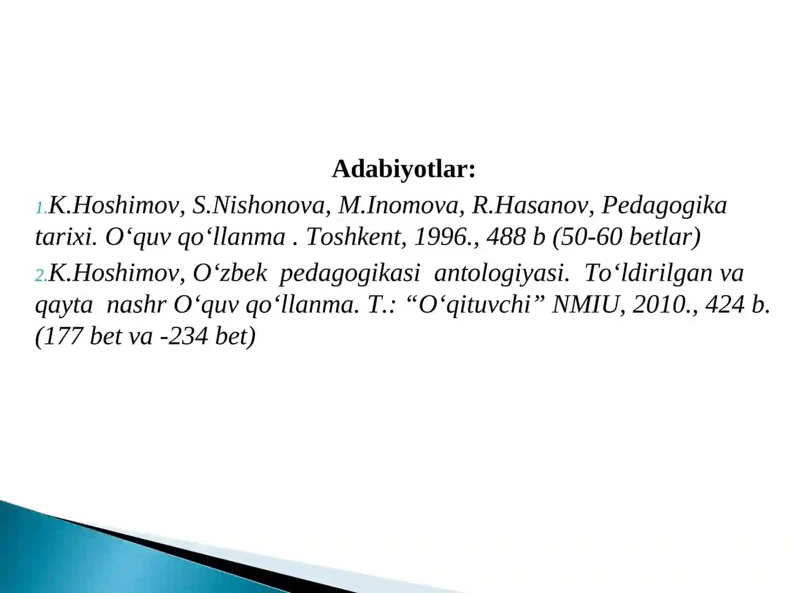 Islom dinining tarqalishi va uning ta’lim-tarbiyaga ta’siri. Qur’oni Karim – axloqiy-falsafiy ta’limotlar manbai 3