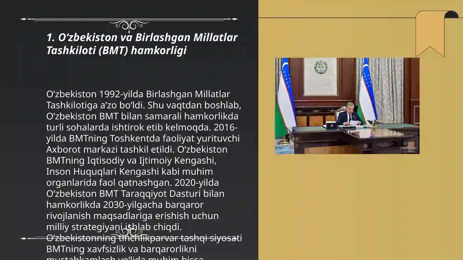 Oʻzbekistonning xalqaro tashkilotlar bilan xamkorlik aloqalari 3
