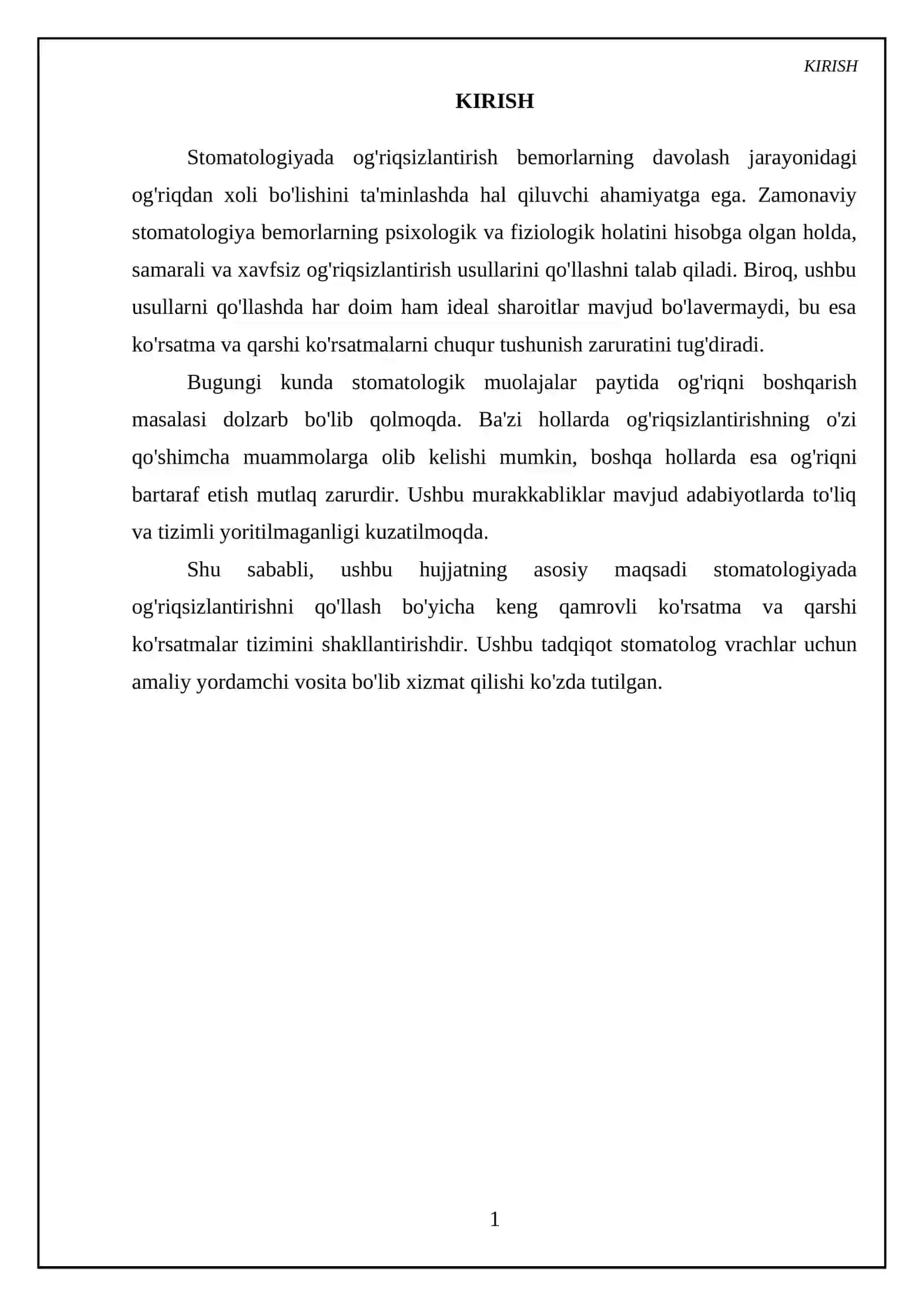 Stomatologiyada og'riqsizlantirishga ko'rsatma va qarshi ko'rsatmalar 3