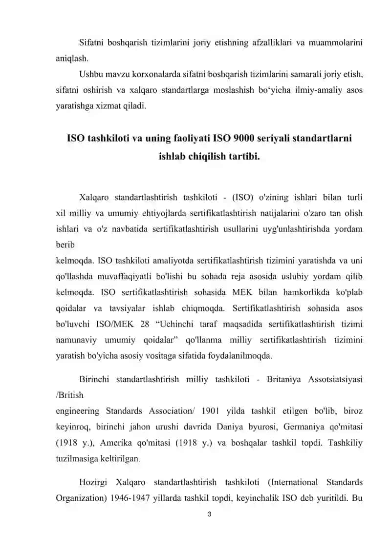 ISO 9000 seriyali standartlar, xorijiy davlatlarda sifatni boshqarish tizimlari 3