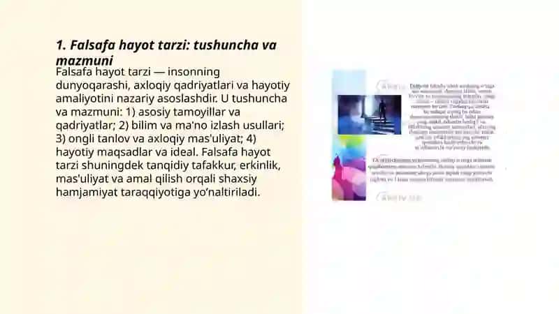 Falsafa hayot tarzi va dunyoni bilish tarzi 3