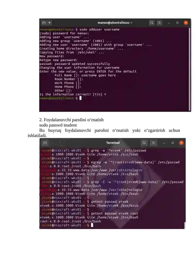 Kali Linuxda foydalanuvchilar va guruhlar bilan ishlash 3