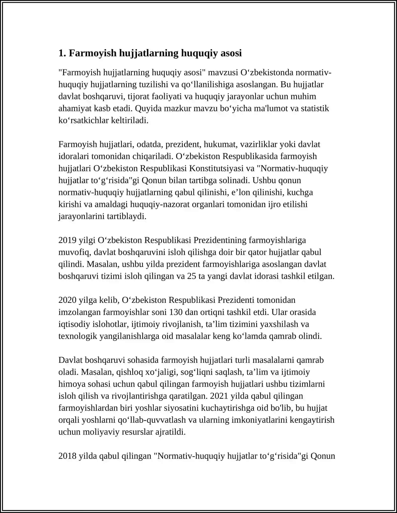FARMOYISH HUJJATLARNING YURITILISHI ÔRGANISH 3