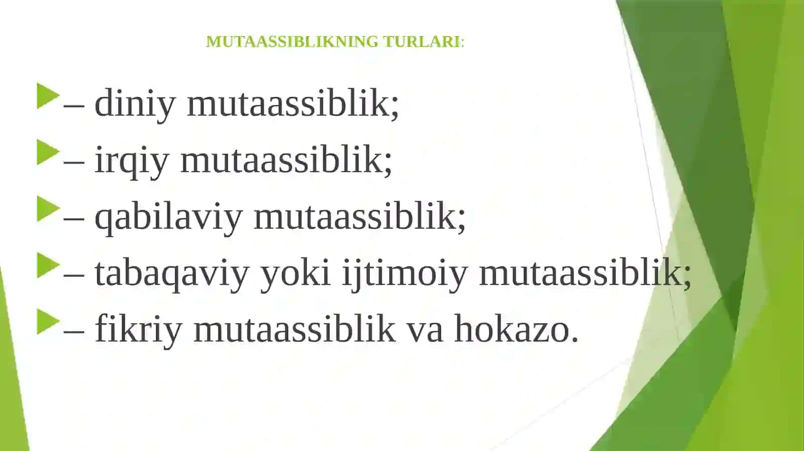 Diniy mutaassiblik va dindorlik 3