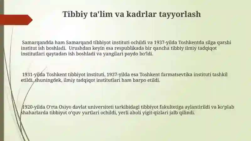 Tibbiyot ta'lim va kadrlar tayyorlash 3