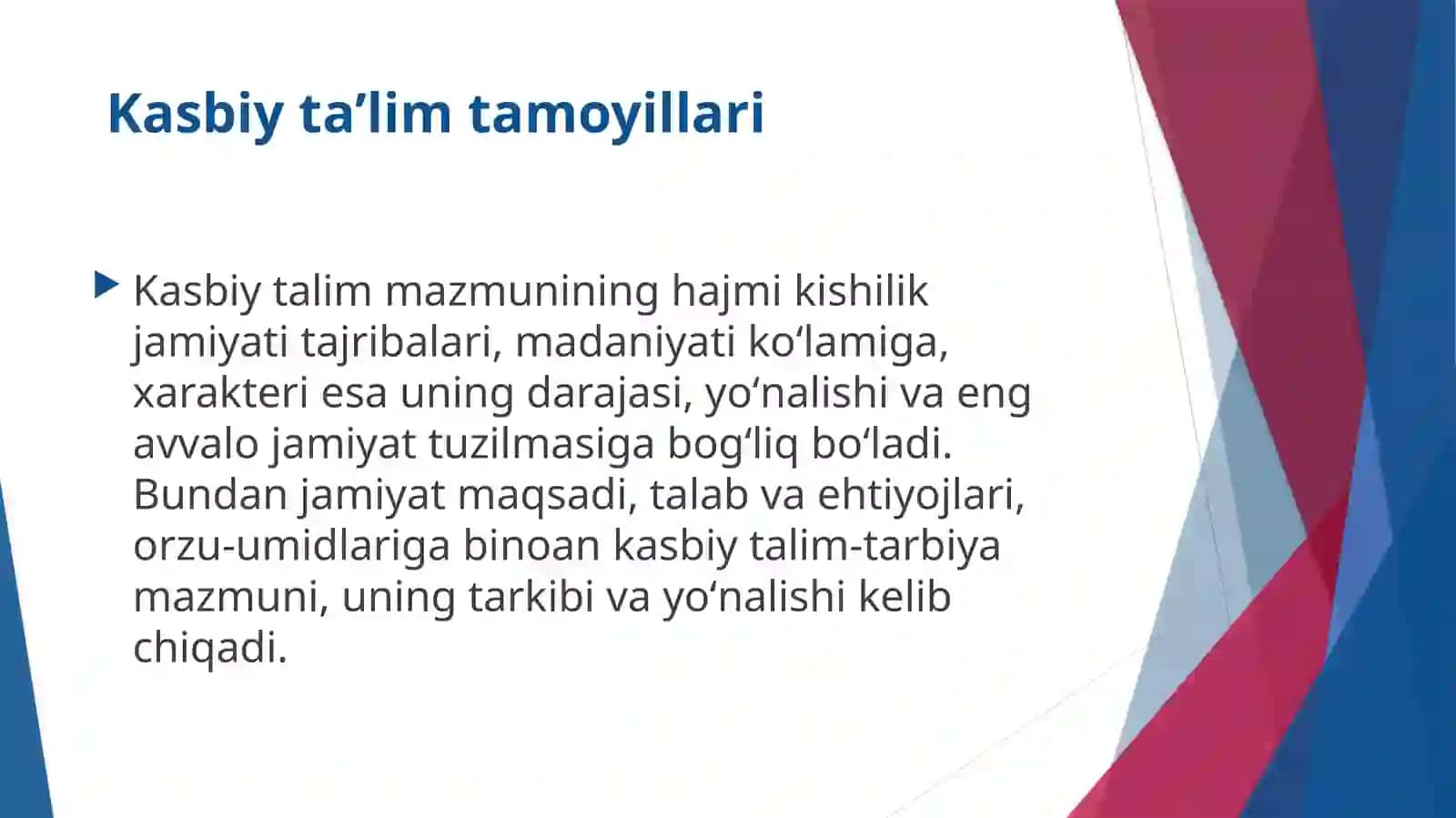 Kasbiy ta'lim mazmuni 3