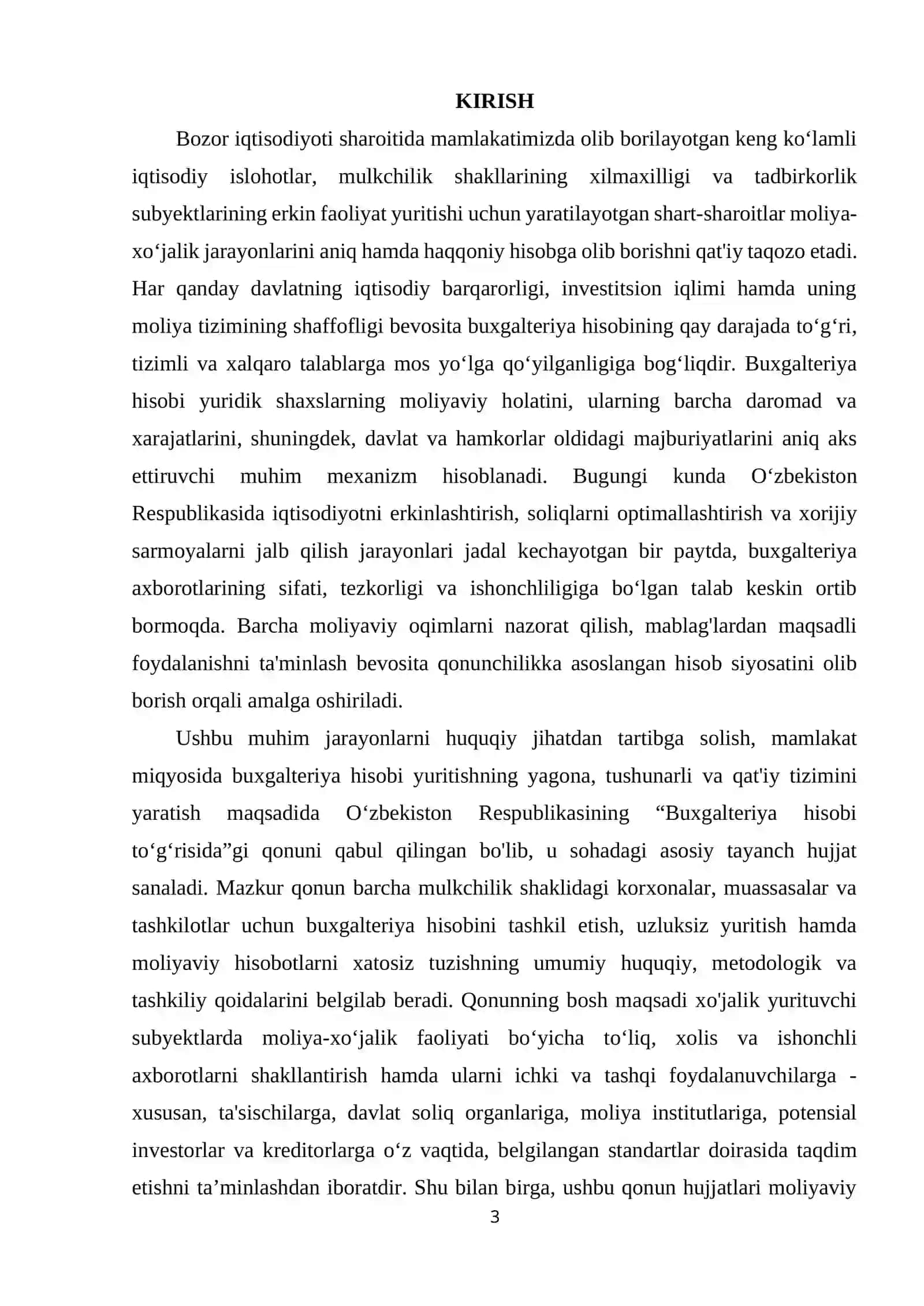 O'zbekiston Respublikasining Buxgalteriya hisobi to'g'risidagi qonuni 3