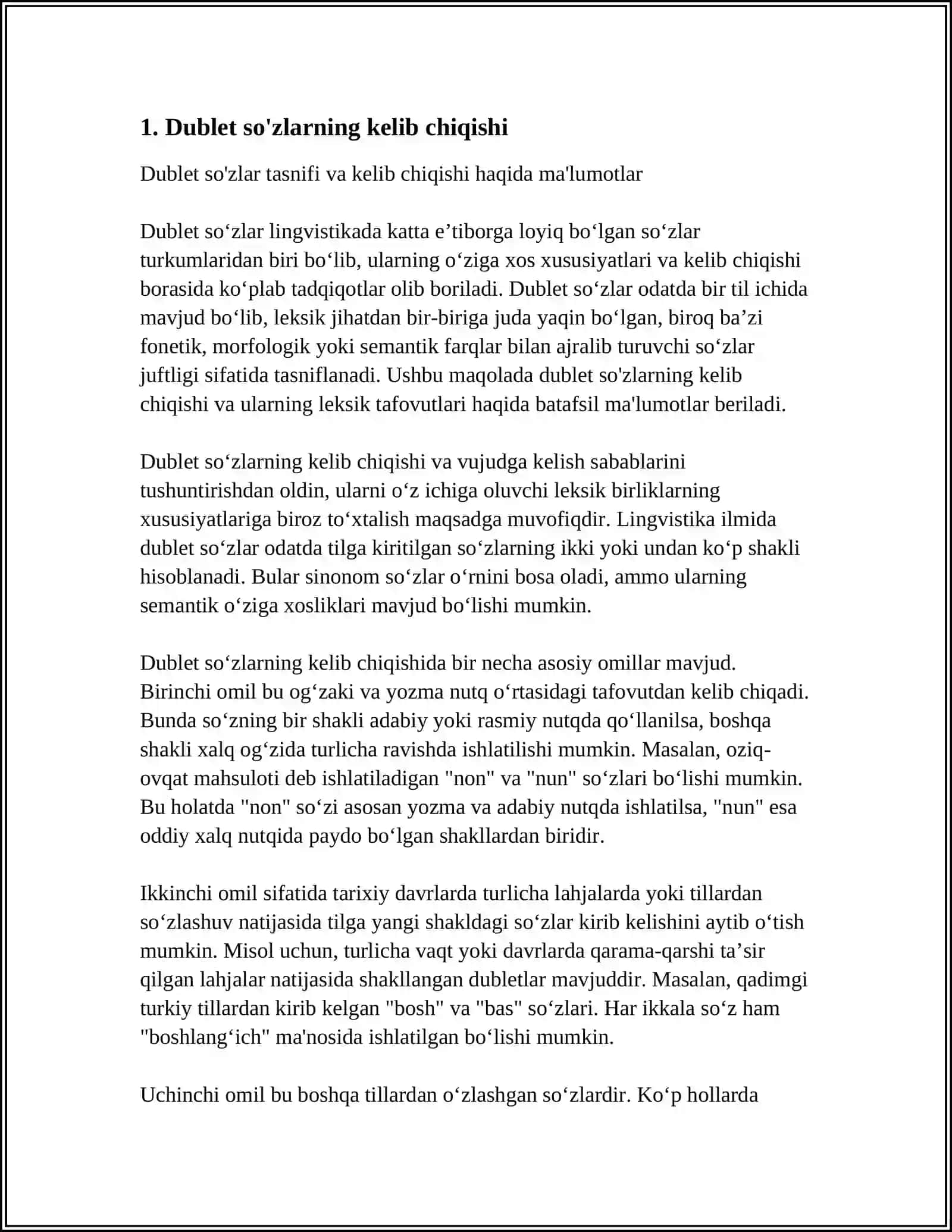 Dublet so'zlar 3