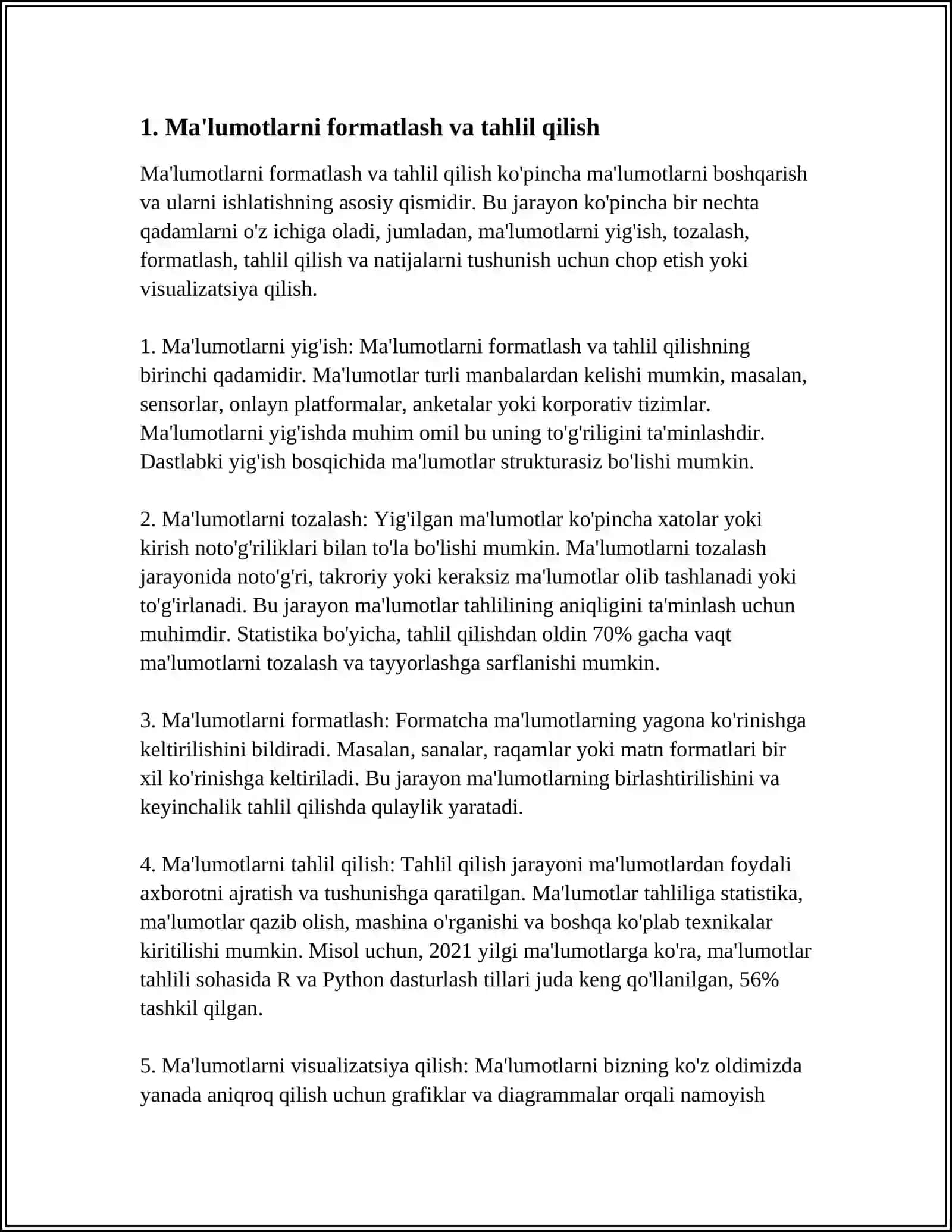 MS EXCEL-2016 DASTURNING STATIK TAHLILAR QILISH VA YECHIMLAR QIDIRISH FUNKSIYALARI BILAN ISHLASH 3