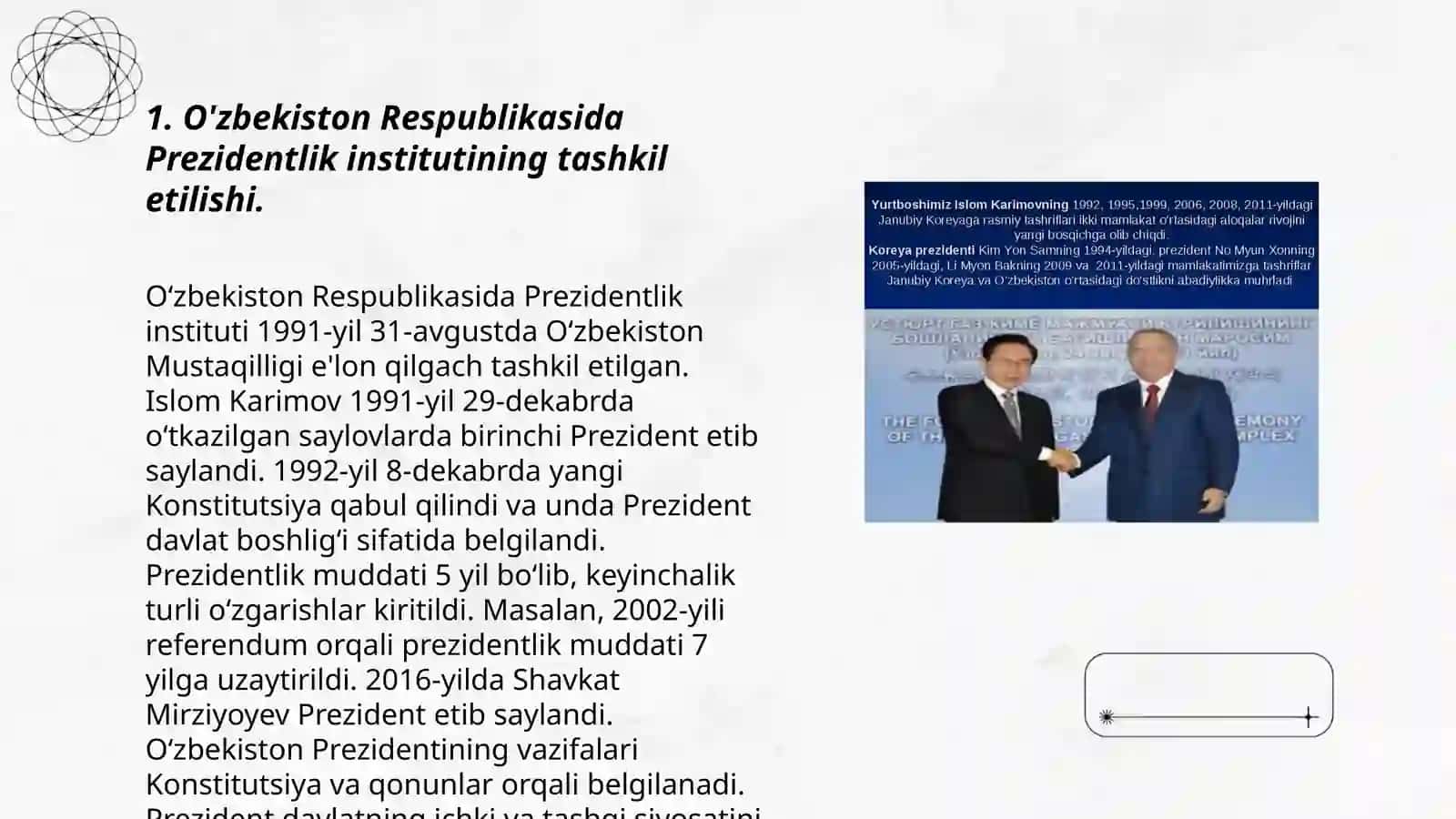 O'zbekiston Respublikasida Prezidentlik institutining tashkil etilishi 3