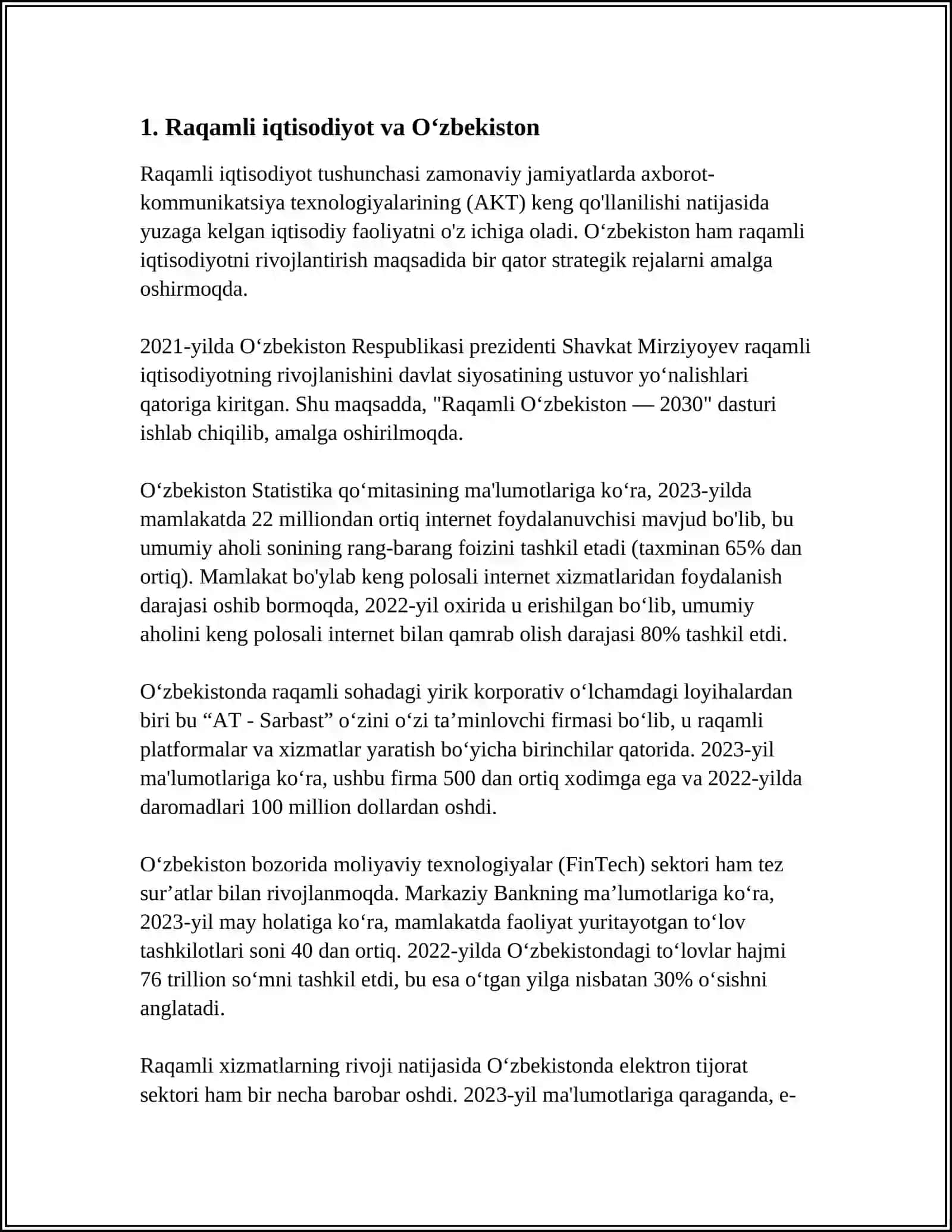 ŌZBEKISTON IQTISODIYOTINING RAQAMLI TRANSFORMATSIYASI 3