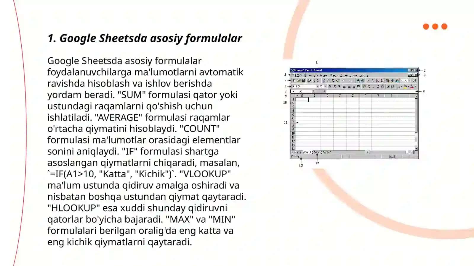 Google Sheetsda asosiy formulalar 3