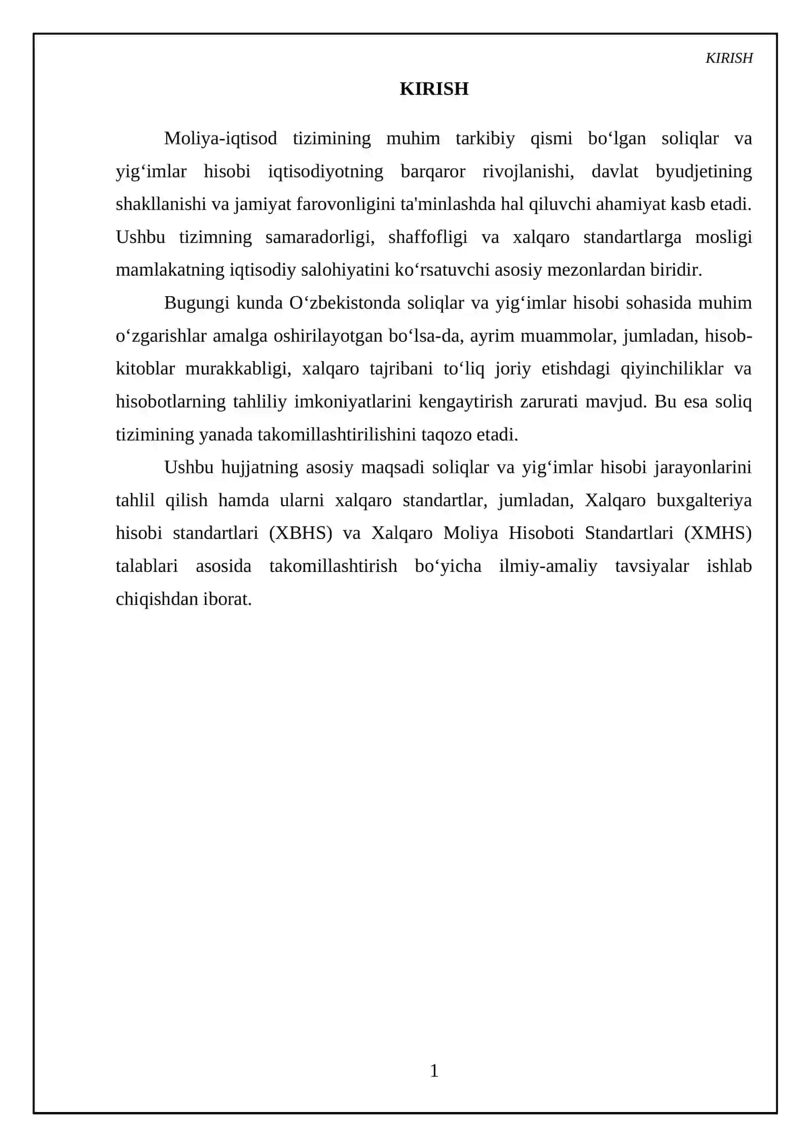 Soliqlar va yig'imlar hisobi va uni xalqaro standartlar asosida takomillashtirish 3