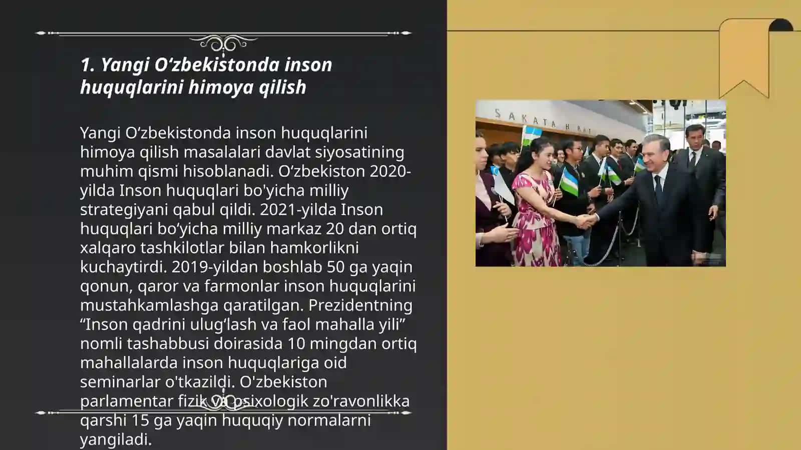 YANGI OʻZBEKISTONDA INSON HUQUQLARI VA ERKINLIKLARINING KAFOLATI 3