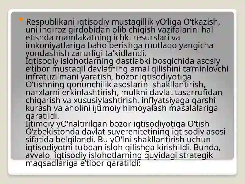 Iqtisodiyotdagi muhim tarkibiy o‘zgarishlarning amalga oshirilishi va sanoatning rivojlanishi 3