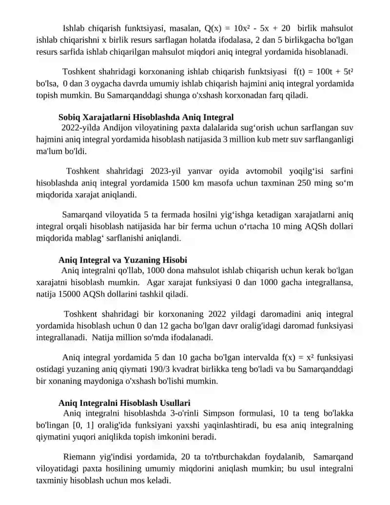 Aniq Integralning iqtisodiy tatbiqlari 3