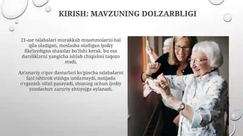 Ijodiy yondashuvni amaliyotga tatbiq etish 3