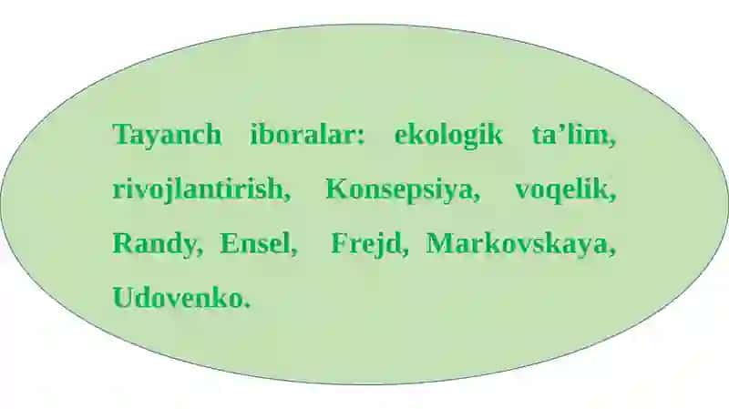 Ekologik ta'lim rivojlantirish Konsepsiyasi 3