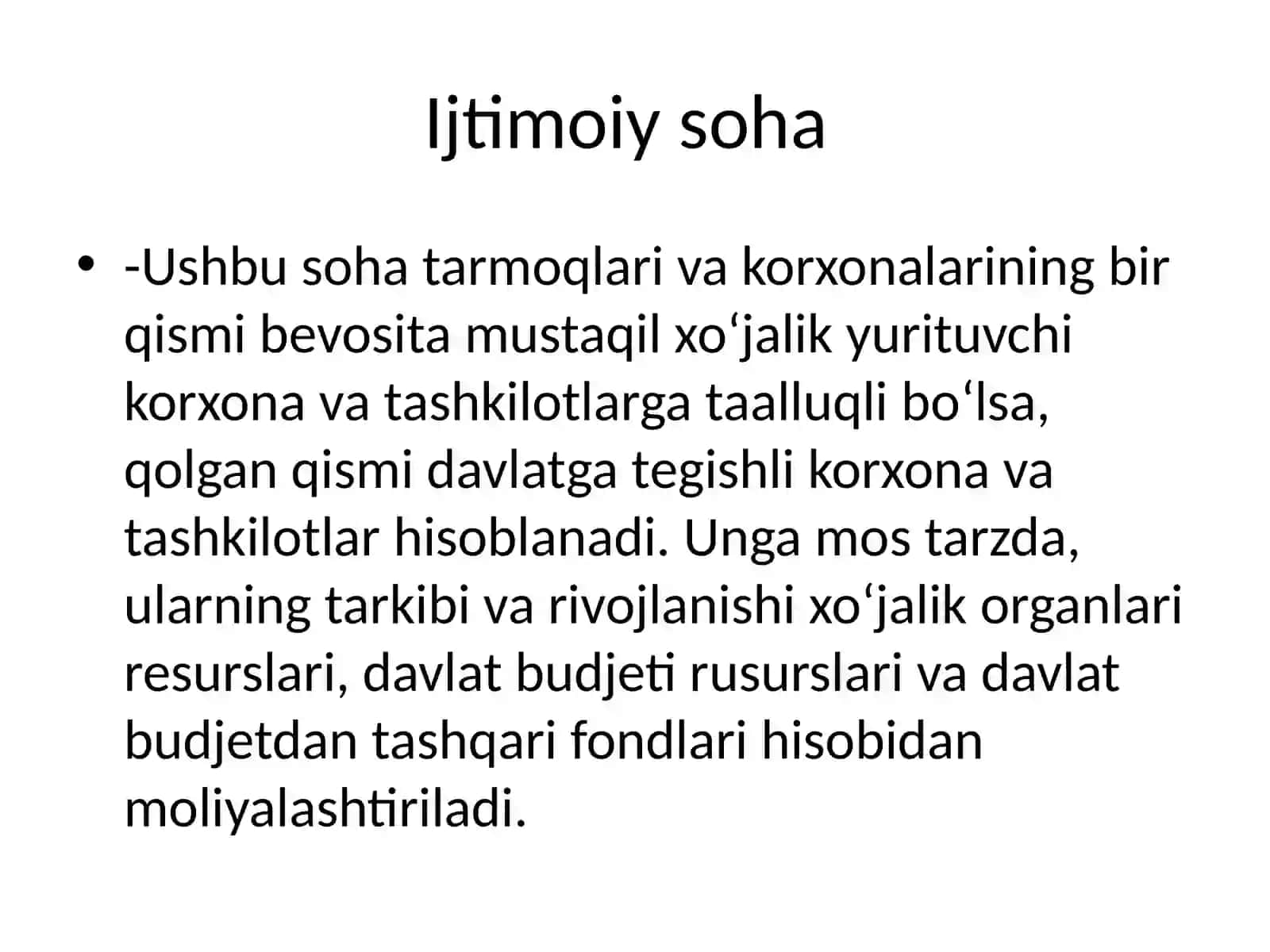 JAMIYATNING IJTIMOIY SOHASI VA DAVLATNING IJTIMOIY SIYOSATI 3