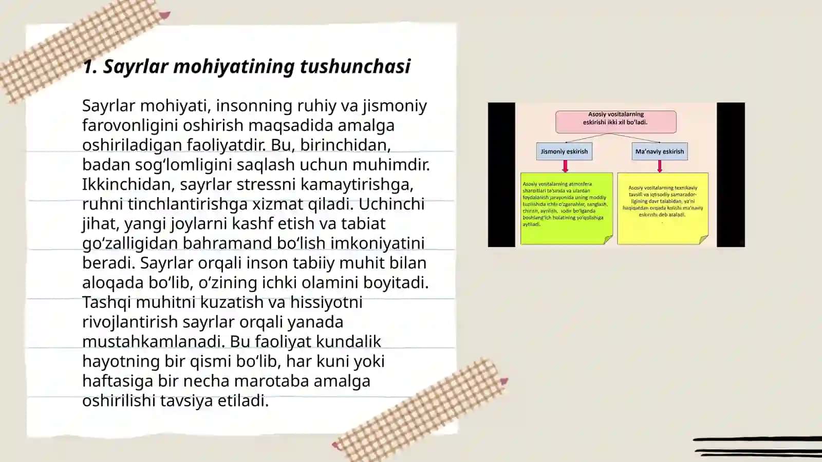 Sayrlarni o'tkazish mohiyati va ularning turlari 3
