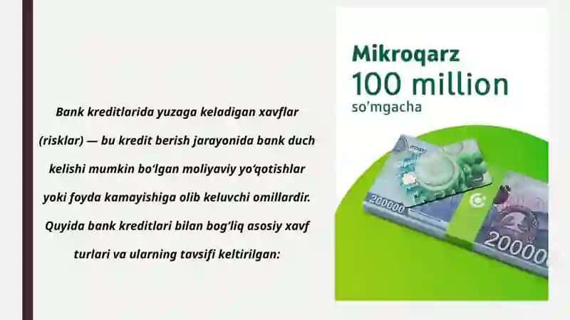 Bank kreditlarida yuzaga keladigan xaflar 3