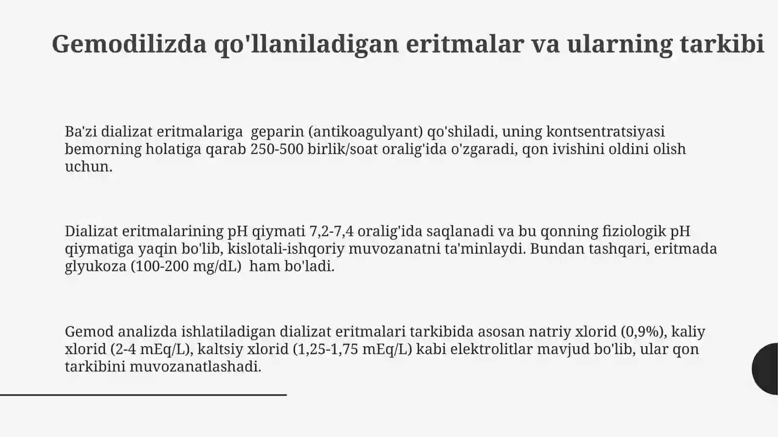 Kolloid tizimlarni dializ yordamida tozalash. Gemodializda kimyoning ahamiyati 3