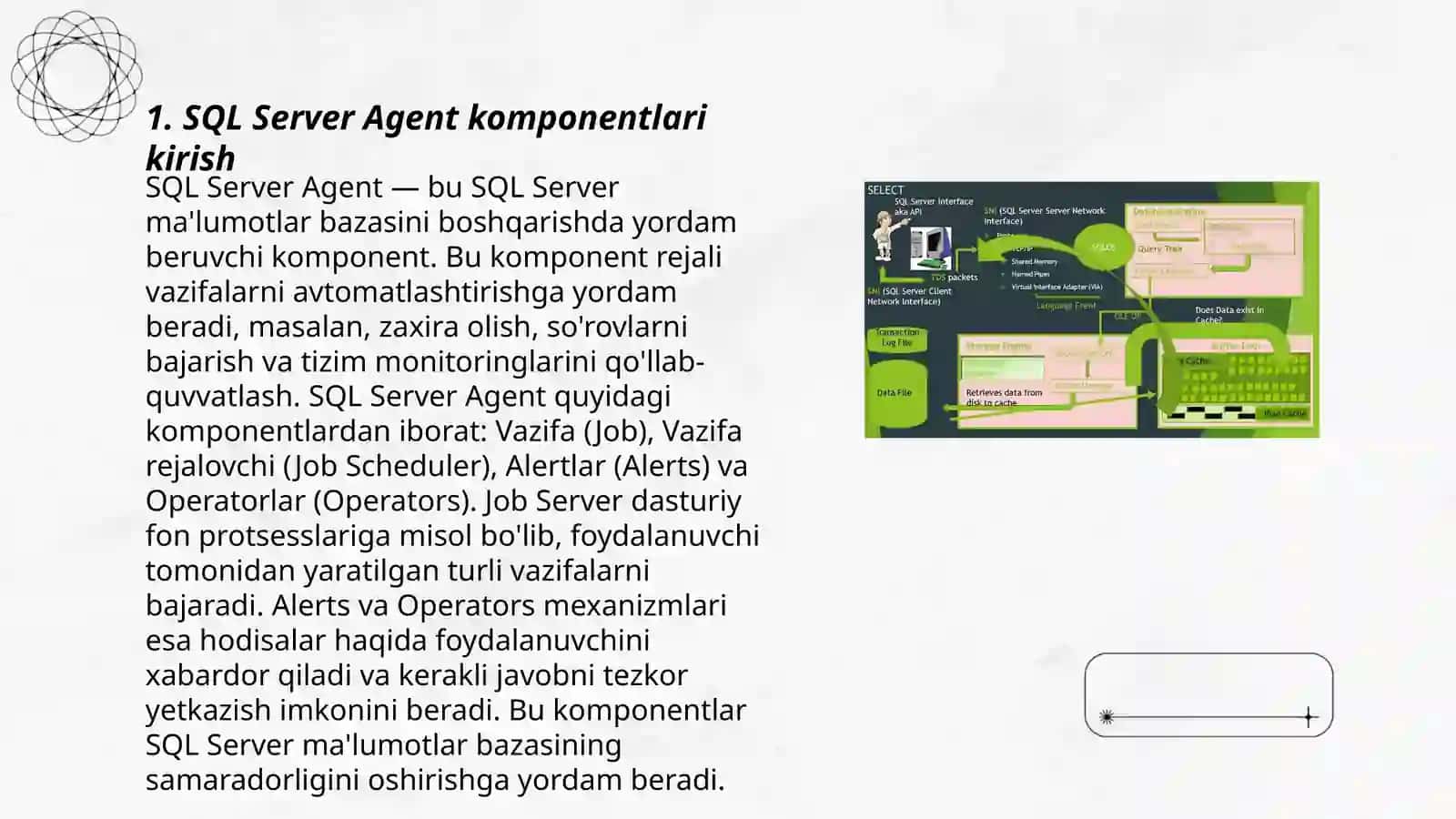 SQL server agent komponentlari. operatorlarni yaratish 3