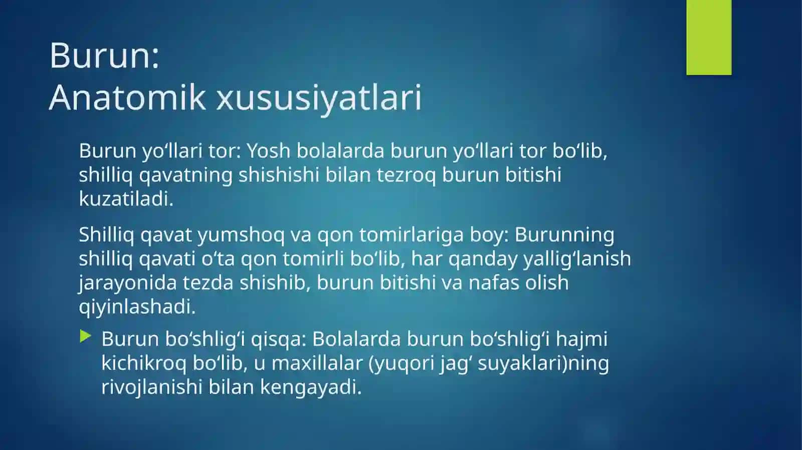 Burun, halqum, hiqildoqning anatomo-fiziologik xususiyatlari 3