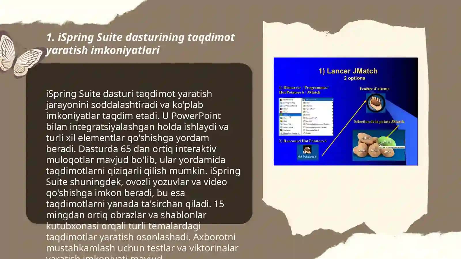 iSpring Suite, HotPotatoes, My TestX, EasyQuisy dasturlari va ularning imkoniyatlari 3