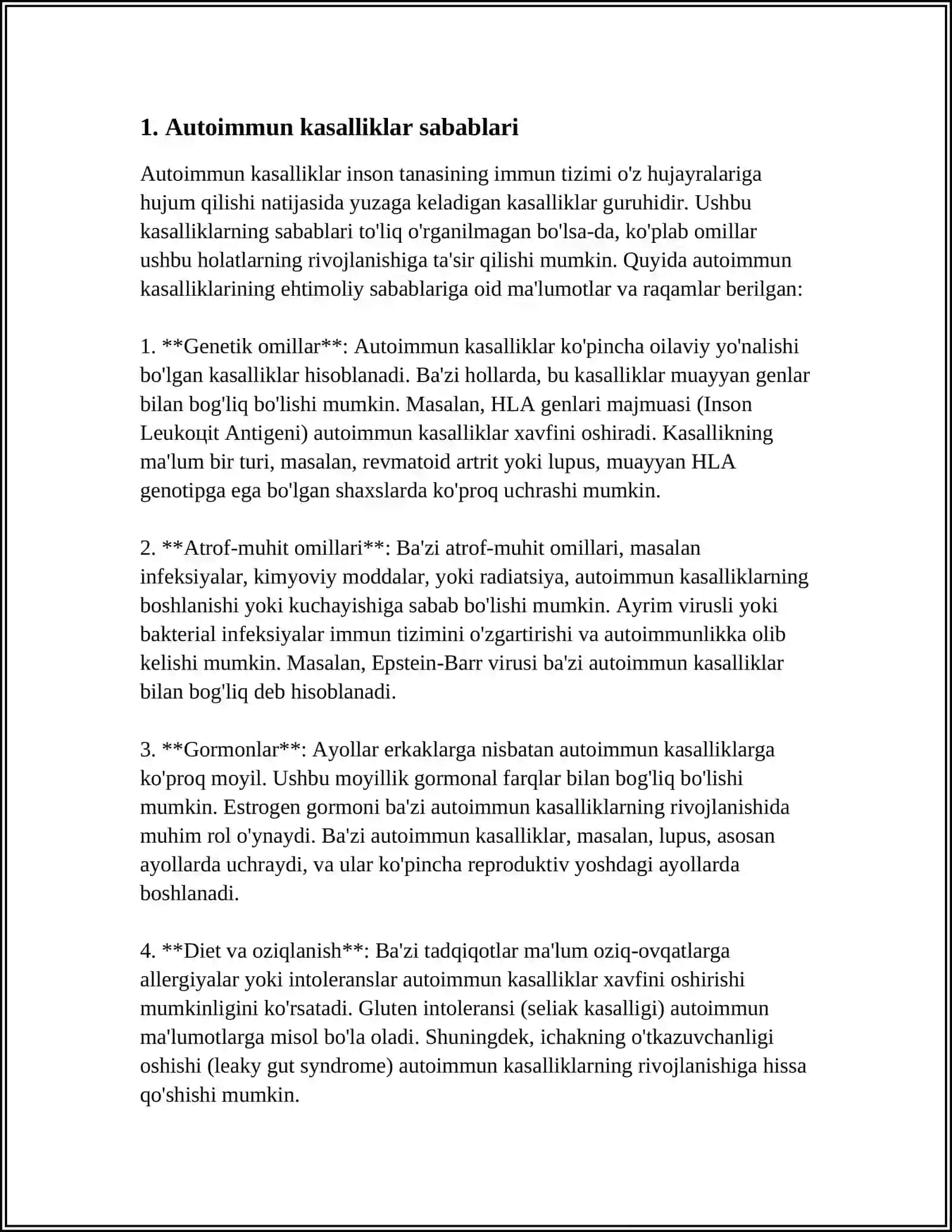 IMMUNOLOGIK TOLERANTLIK NUQSONLARI.AUTOIMMUN XASTALIKLAR 3
