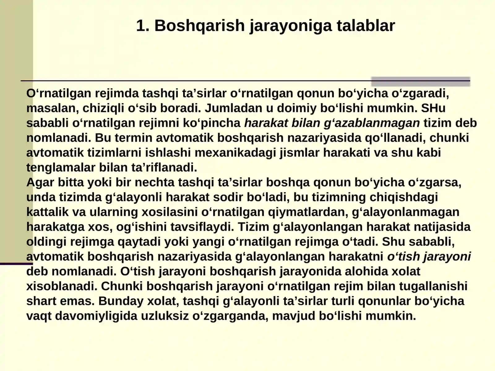 TIZIMLARNING ANIQLILIGI VA SEZGIRLIGI 3