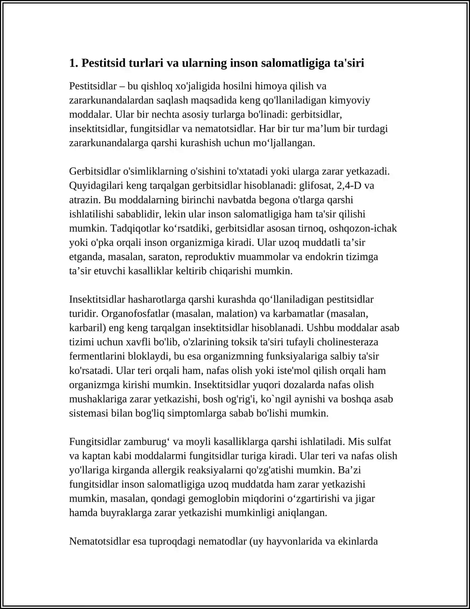 PESTITSIDLARDAN ZAHARLANISH VA INSON SALOMATLIGI 3