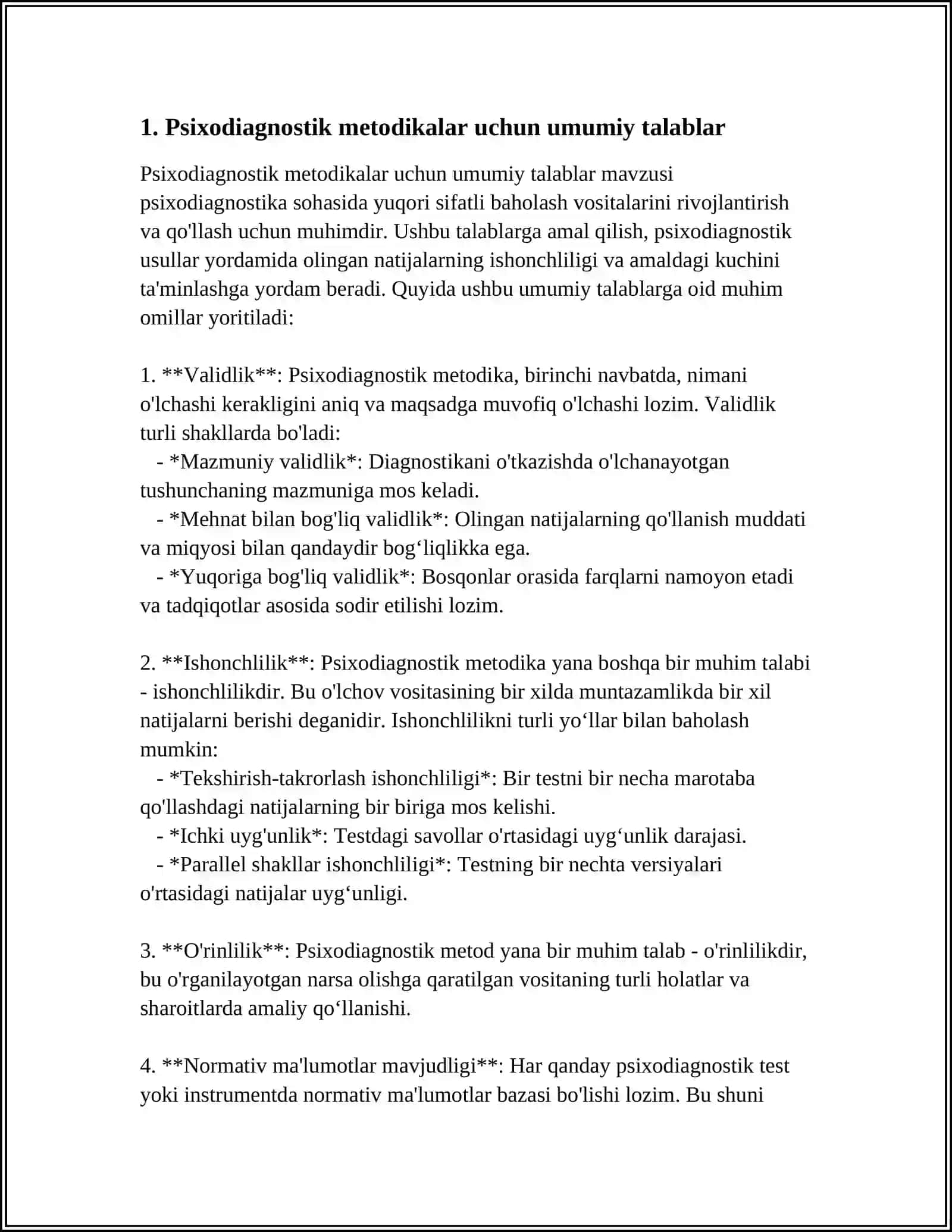 PSIXODIAGNOSTIK METODIKALARDAN FOYDALANUVCHILAR VA ISHLAB CHIQUVCHILAR UCHUN TALABLAR 3