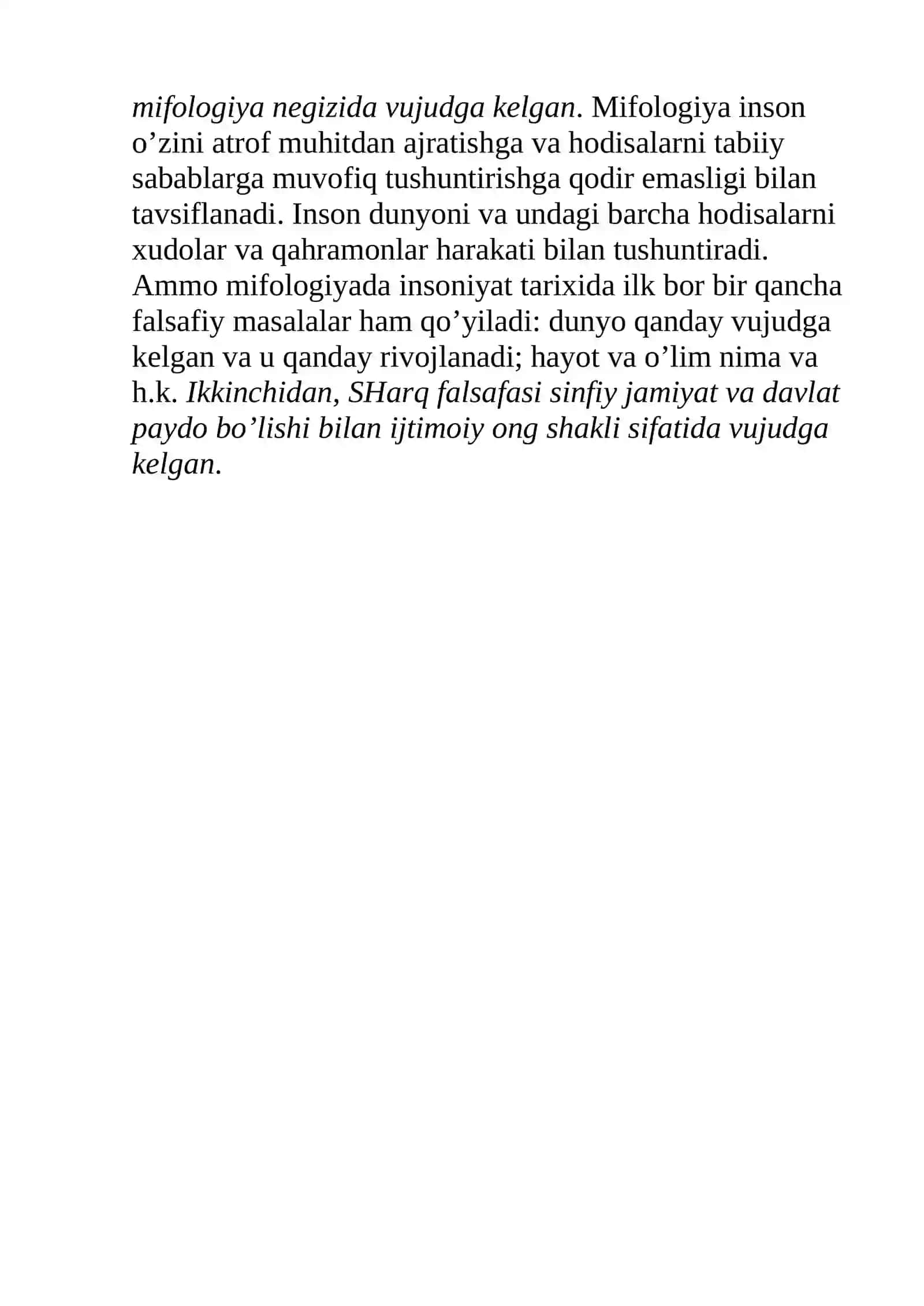 Falsafiy tafakkur taraqqiyoti bosqichlari: Sharq falsafasi 3