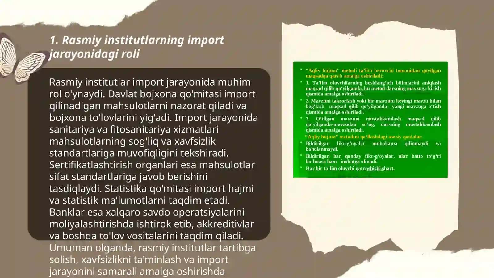 Rasmiy institutlarni import qilish 3