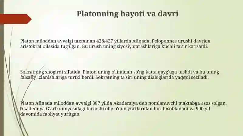 Platon falsafasi 3