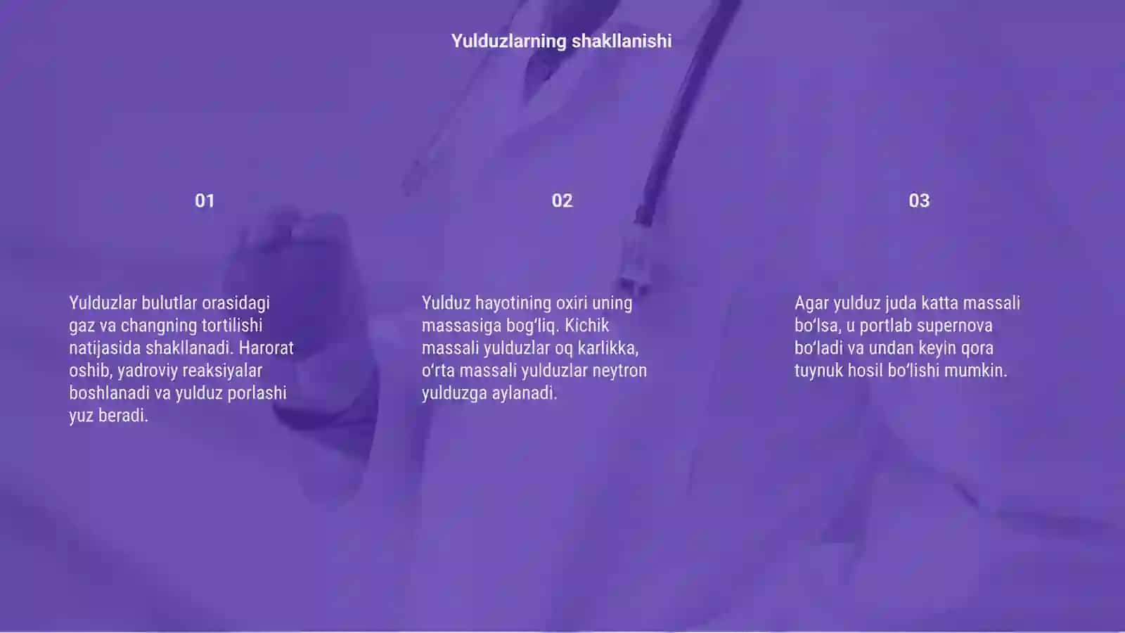 Yulduzning paydo bo'lishi va evolyutsiyasi 3