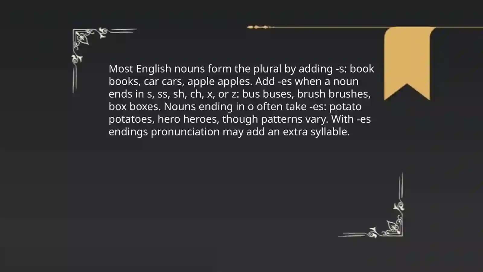 English Plural Formation 3