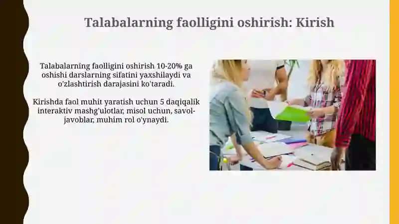 O'quvchilar faolligini faollashtirish 3