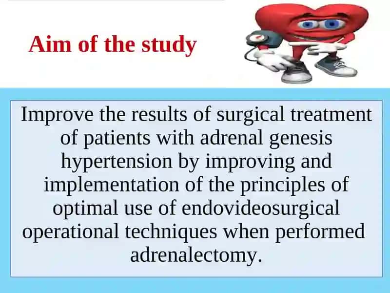 The effectiveness of laparoscopic adrenalectomy in patients with adrenal genesis arterial hypertension 3