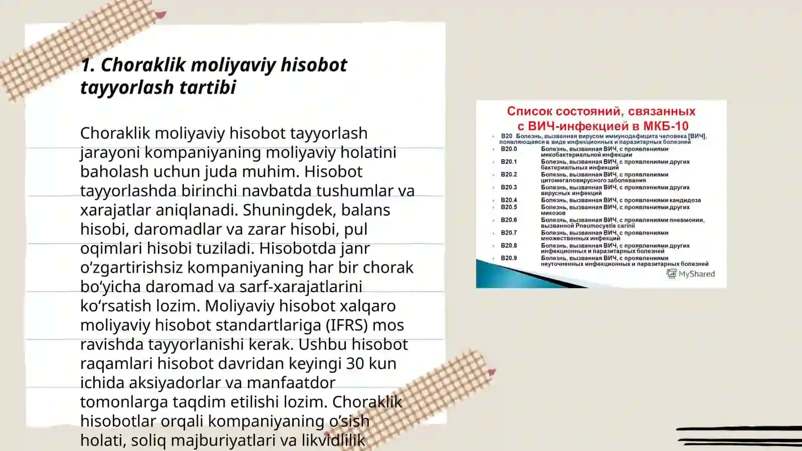 Choraklik va yillik moliyaviy hisobotlarni tayyorlash va taqdim etish tartibi buxgalteriyada 3