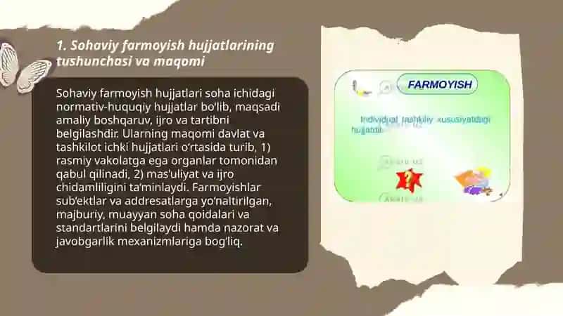 Sohaviy farmoyish hujjatlarining xususiyatlari 3